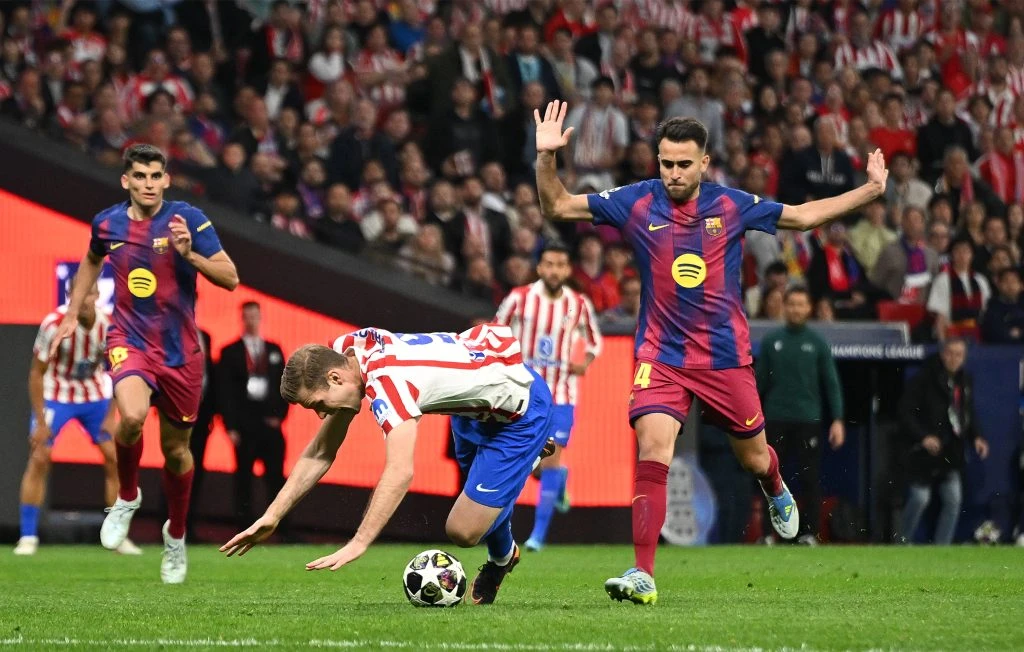 Eric Garcia hits out at Champions League officiating following Barcelona’s bitter quarter-final exit